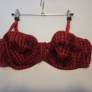 PINK Victoria's Secret Red Checkered  Bra 38 DD